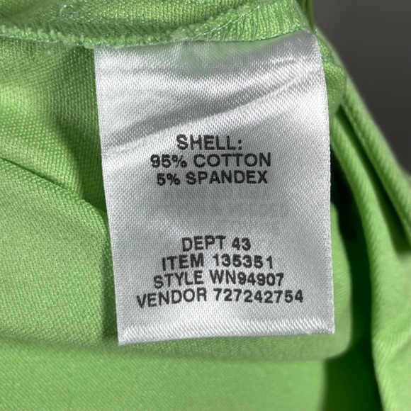 NEW Nordstrom Pants Womens 4 green cotton straight leg designer casual colorful - Picture 6 of 10